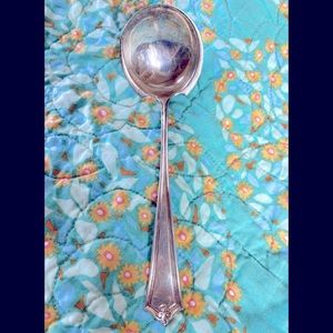 Antique Sterling Silver Sauce Serving Spoon
